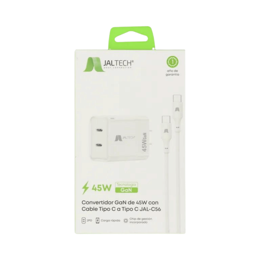 Cargador Gan 45w Con Cable Tipo C Jaltech - Imagen 5