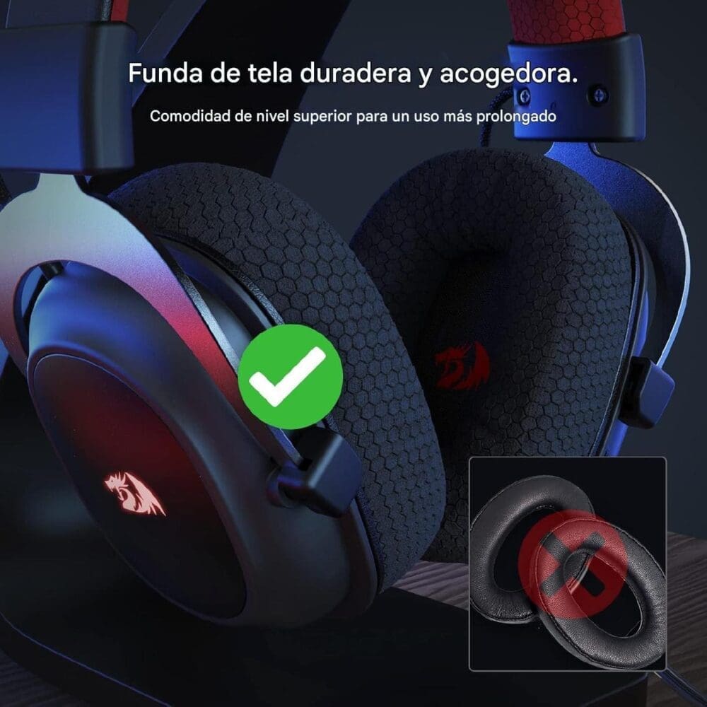 Diadema Gamer Inalambrica Redragon Zeus X H510-Wl (Negro) - Imagen 5