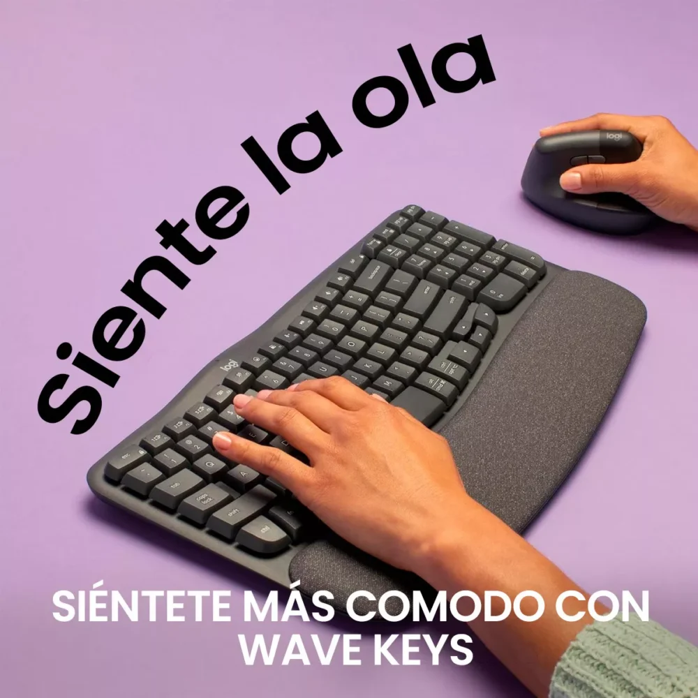 Teclado Ergonomico Inalambrico Logitech Wave Keys - Imagen 8