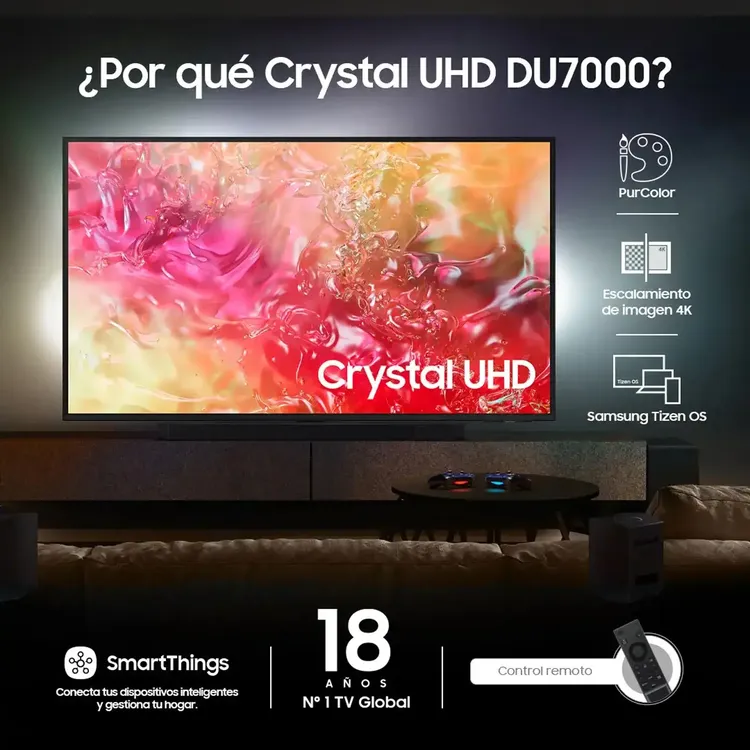 TV SAMSUNG 55″ Pulgadas 139.7 cm 55DU7000 4K-UHD LED Crystal Smart TV